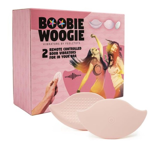 FeelzToys - Boobie Woogie Op afstand bedienbare Boob Vibrators (2 stuks)